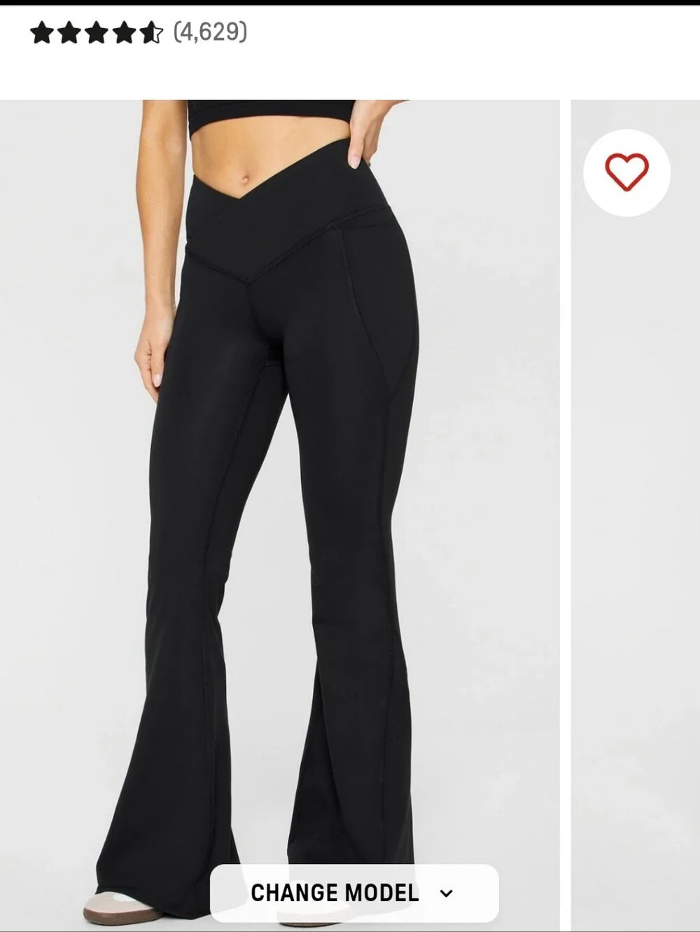 Fabletics Oasis PureLuxe High-Waisted Crossover Flare Black XL - Picture 2 of 7